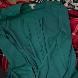 Banana Republic Teal Button-Up Blouse